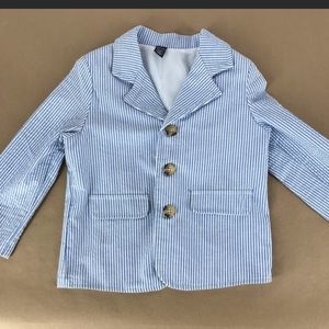 Boys 4T Seersucker 3 button jacket